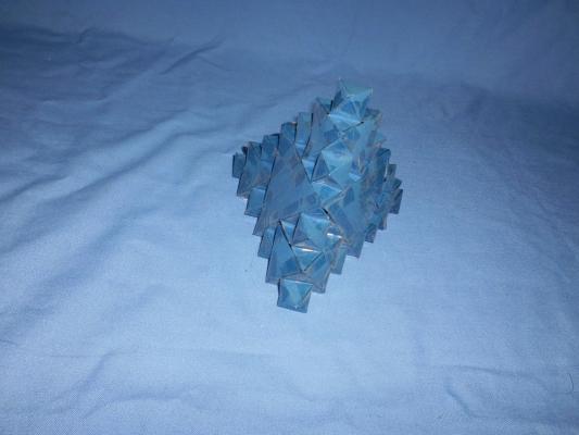 An inverse Sierpinski tetrahedron made from cardboard